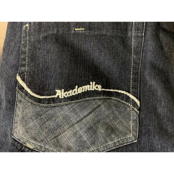 Akademiks Men's Jeans, Sz 44 Rescue Squad‎ Blue Distressed - Picture 12 of 12